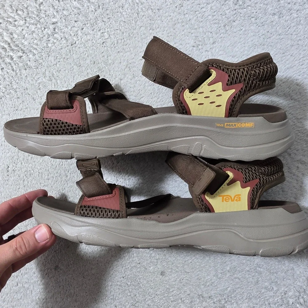 Teva Zymic Sandals Mens 11 Brown Adjustable Straps Outdoor Hiking 1124049